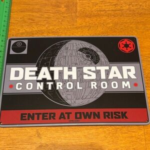 Star Wars Death Star Control Room Sign Enter At Own Risk Tin